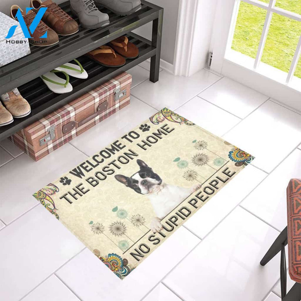 Boston Terrier Welcome Home doormat | Welcome Mat | House Warming Gift