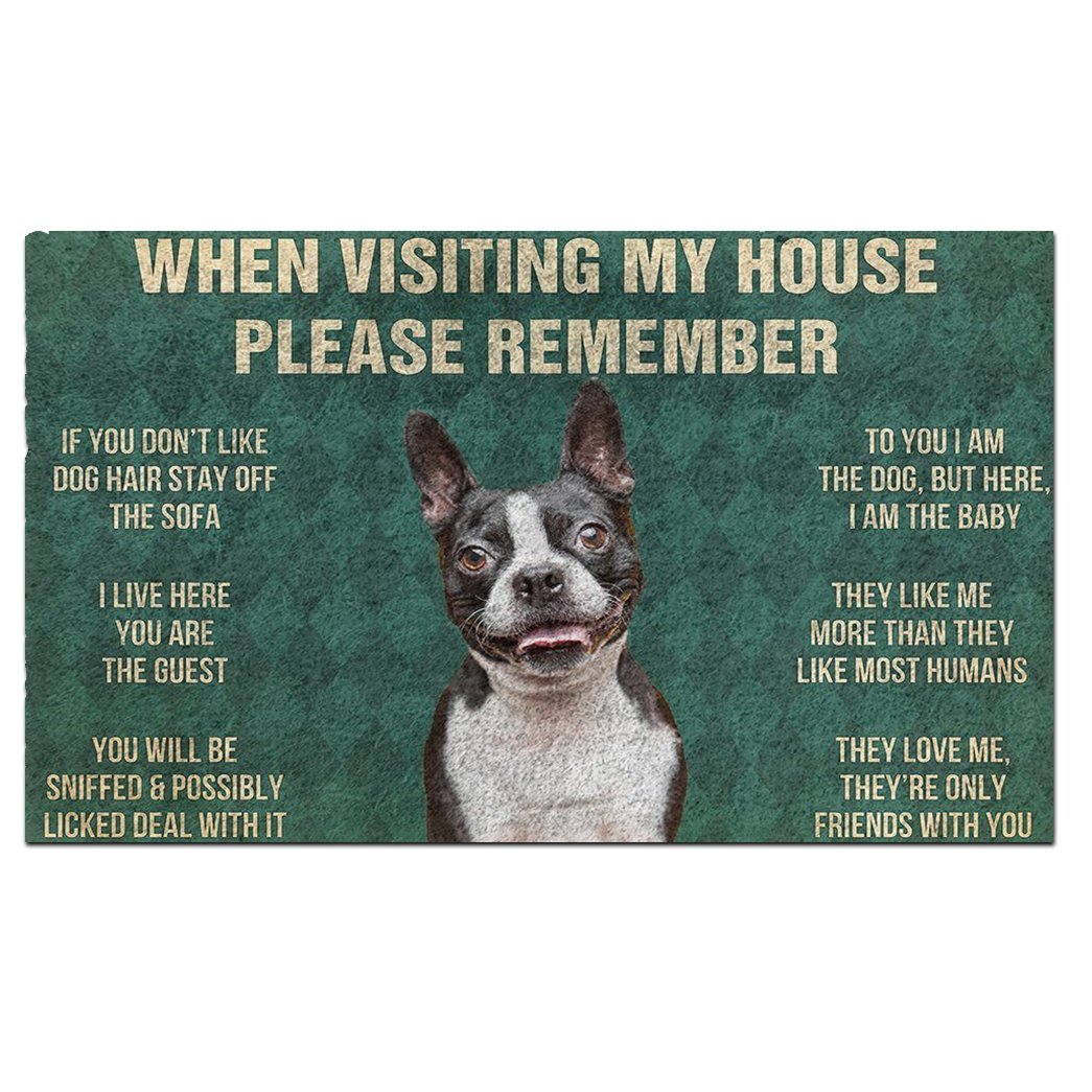 Boston Terrier's Rules Doormat
