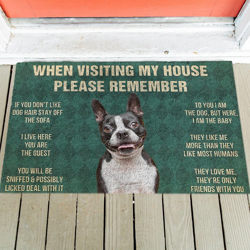 Boston Terrier's Rules Doormat