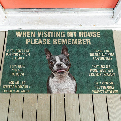 Boston Terrier's Rules Doormat
