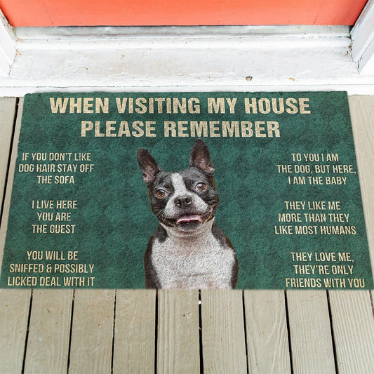 Boston Terrier's Rules Doormat