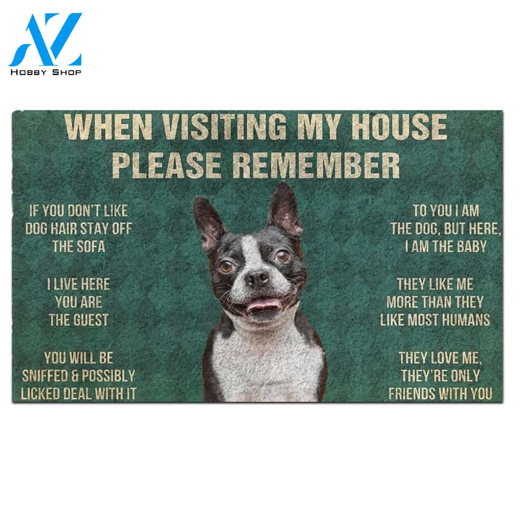 Boston Terrier's Rules Doormat