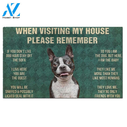 Boston Terrier's Rules Doormat