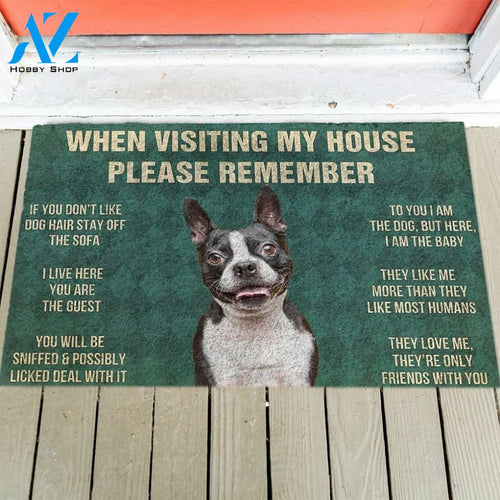 Boston Terrier's Rules Doormat