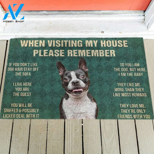Boston Terrier's Rules Doormat