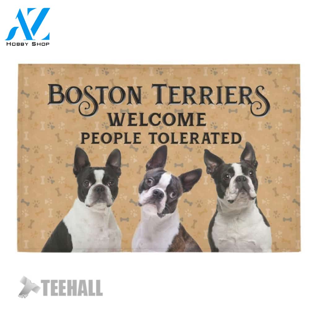 Boston Terriers Welcome Doormat - Welcome Mat - Home Decor