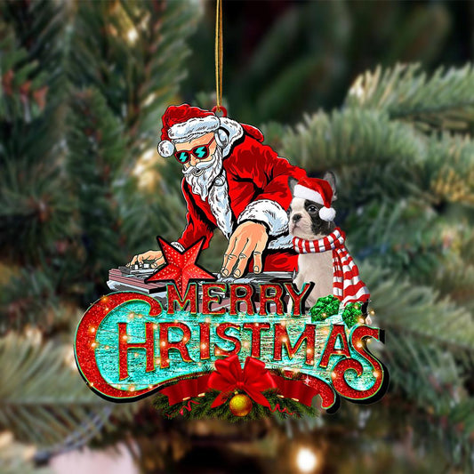 Boston2-Christmas Rock Two Sided Ornament