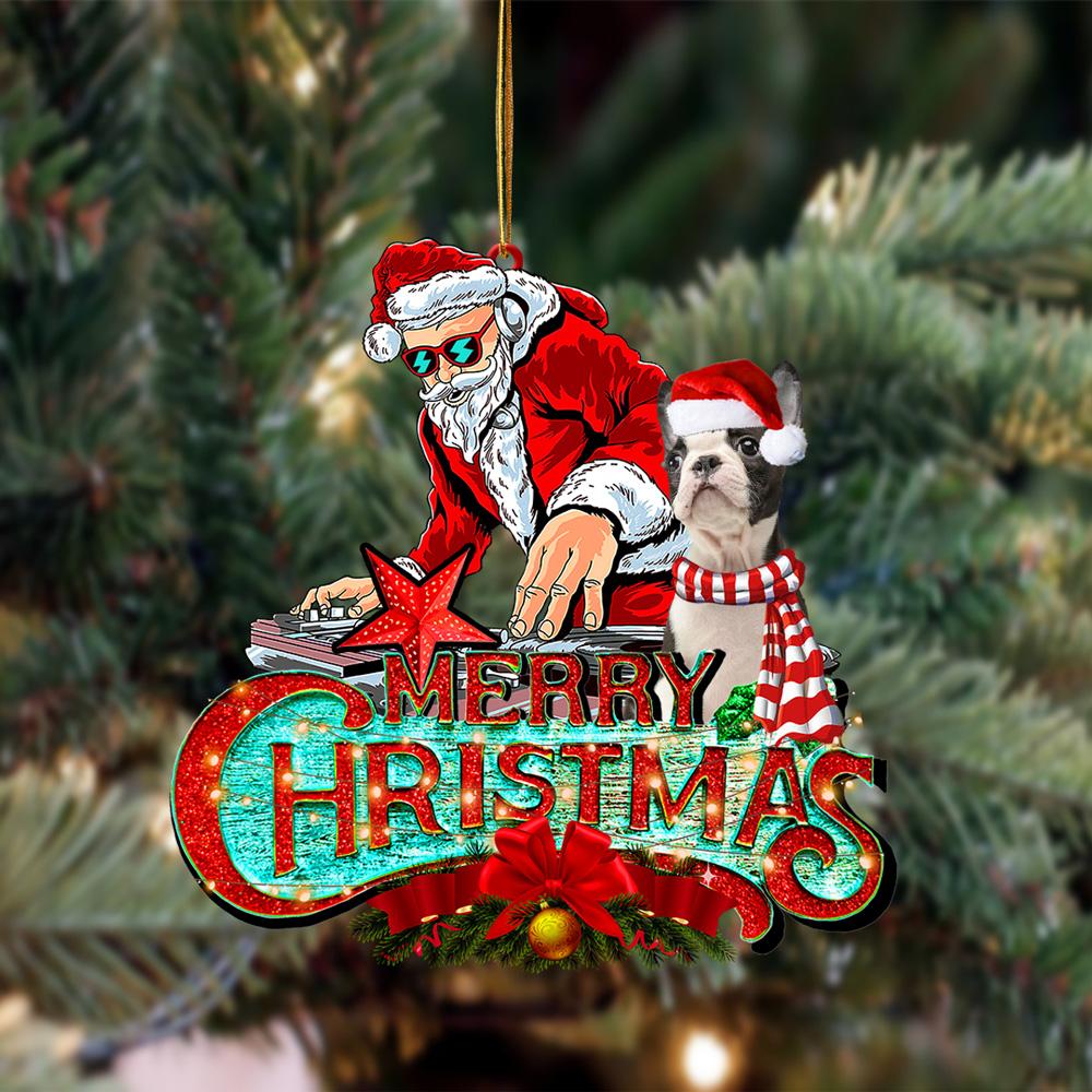 Boston-Christmas Rock Two Sided Ornament