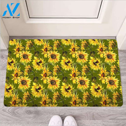 Botanical Sunflower Door Mat