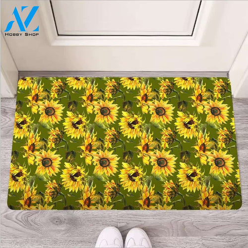 Botanical Sunflower Door Mat