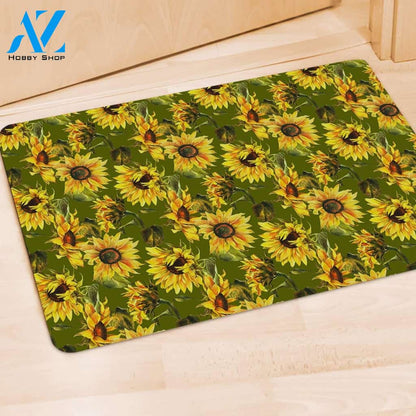 Botanical Sunflower Door Mat