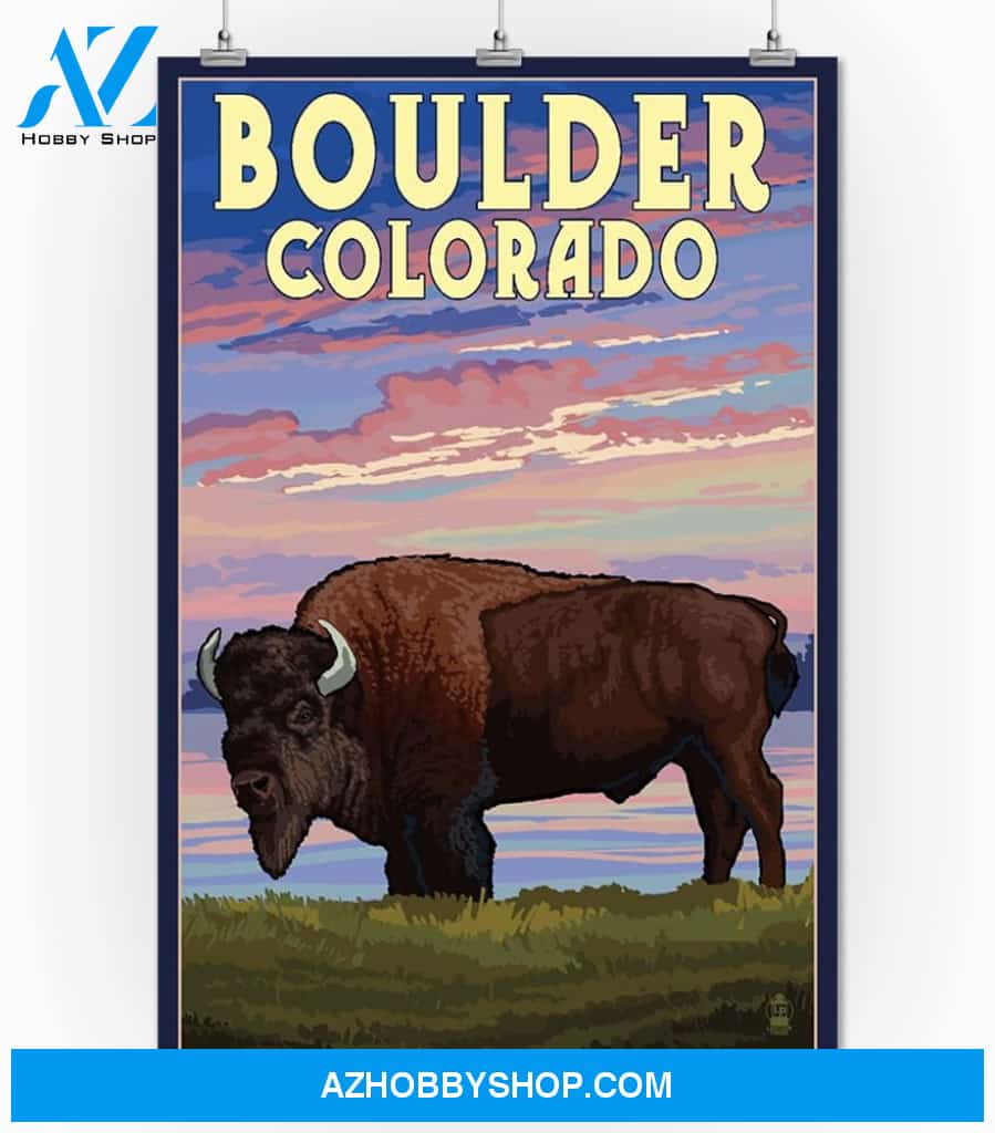 Boulder Colorado - Bison & Sunset