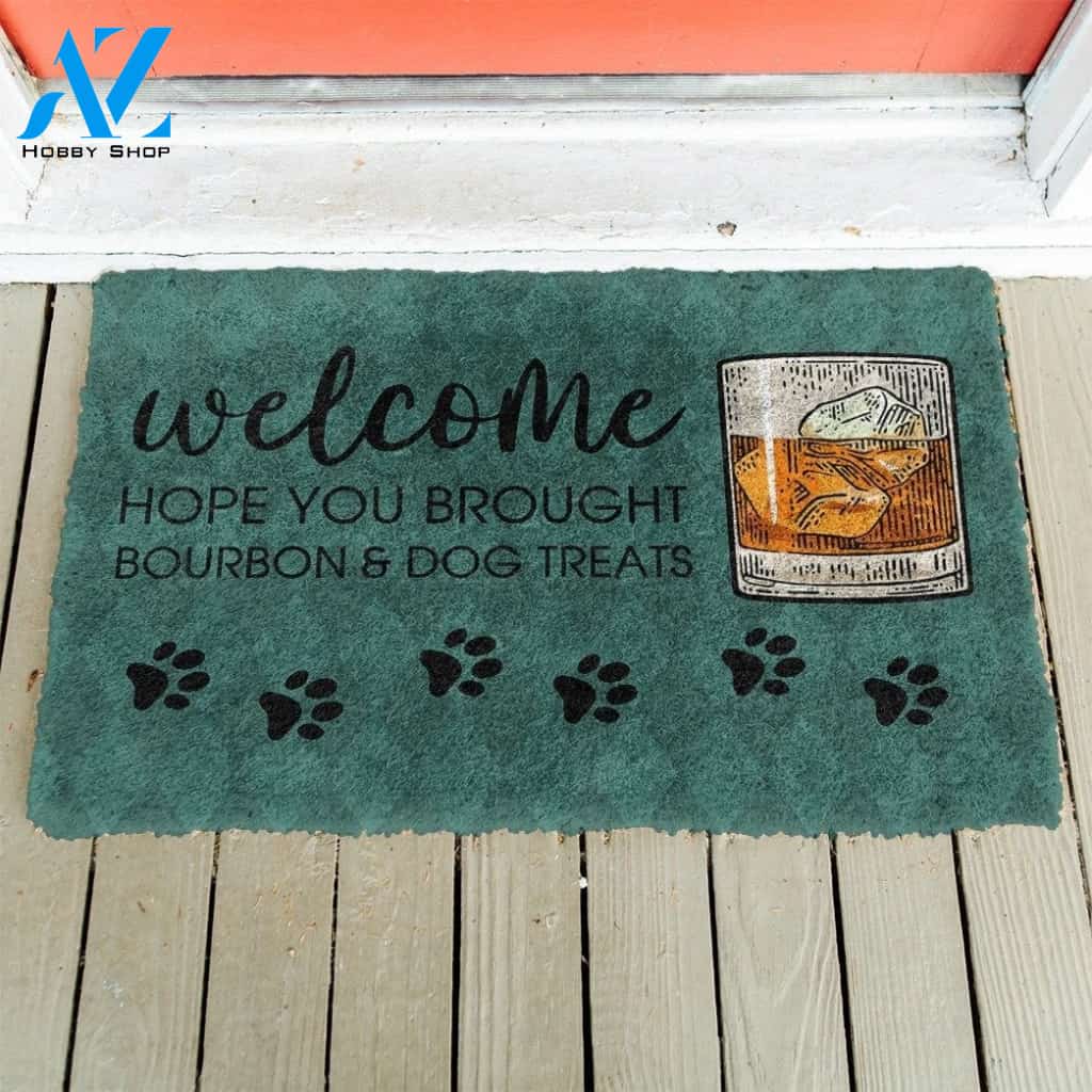 Bourbon And Dog Treats Doormat | Colorful | Size 8x27'' 24x36''