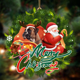 Godmerch- Ornament- boxer-Santa & dog Hanging Ornament, Happy Christmas Ornament, Car Ornament
