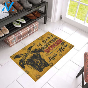 Boxer A Spoiled Rotten Boxer doormat | Welcome Mat | House Warming Gift