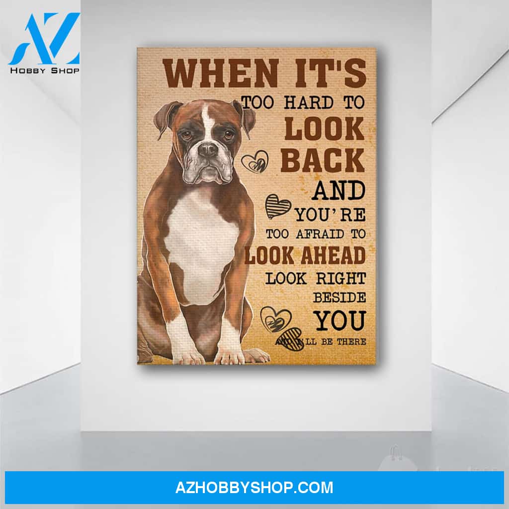 Boxer Dog Canvas Prints Wall Art - God Once Said Matte Canvas