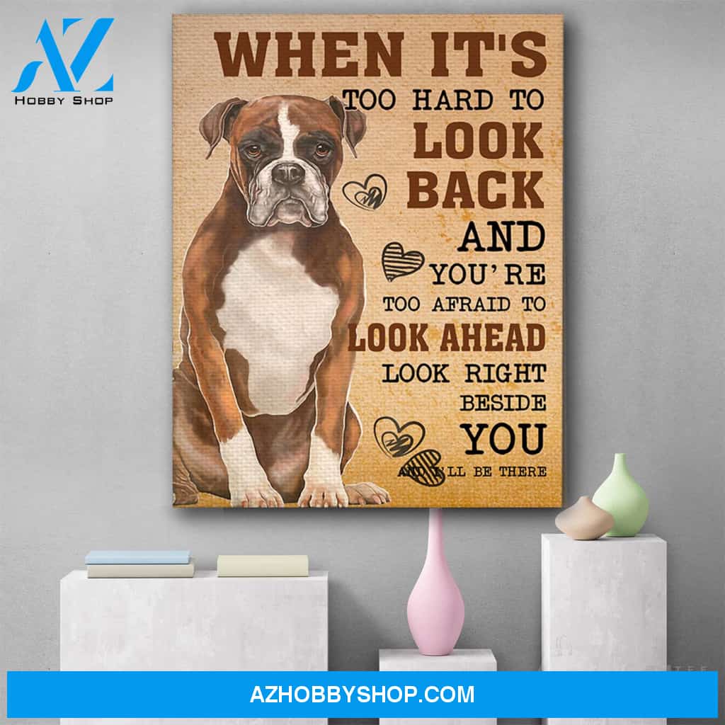 Boxer Dog Canvas Prints Wall Art - God Once Said Matte Canvas