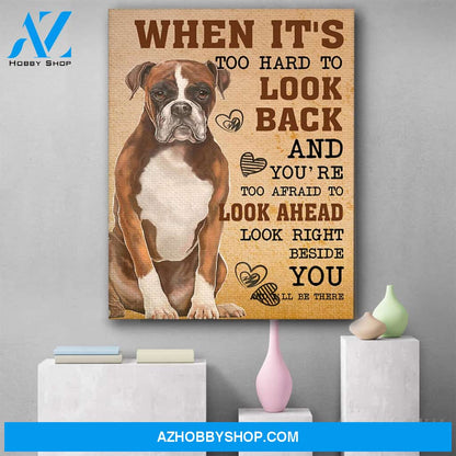 Boxer Dog Canvas Prints Wall Art - God Once Said Matte Canvas