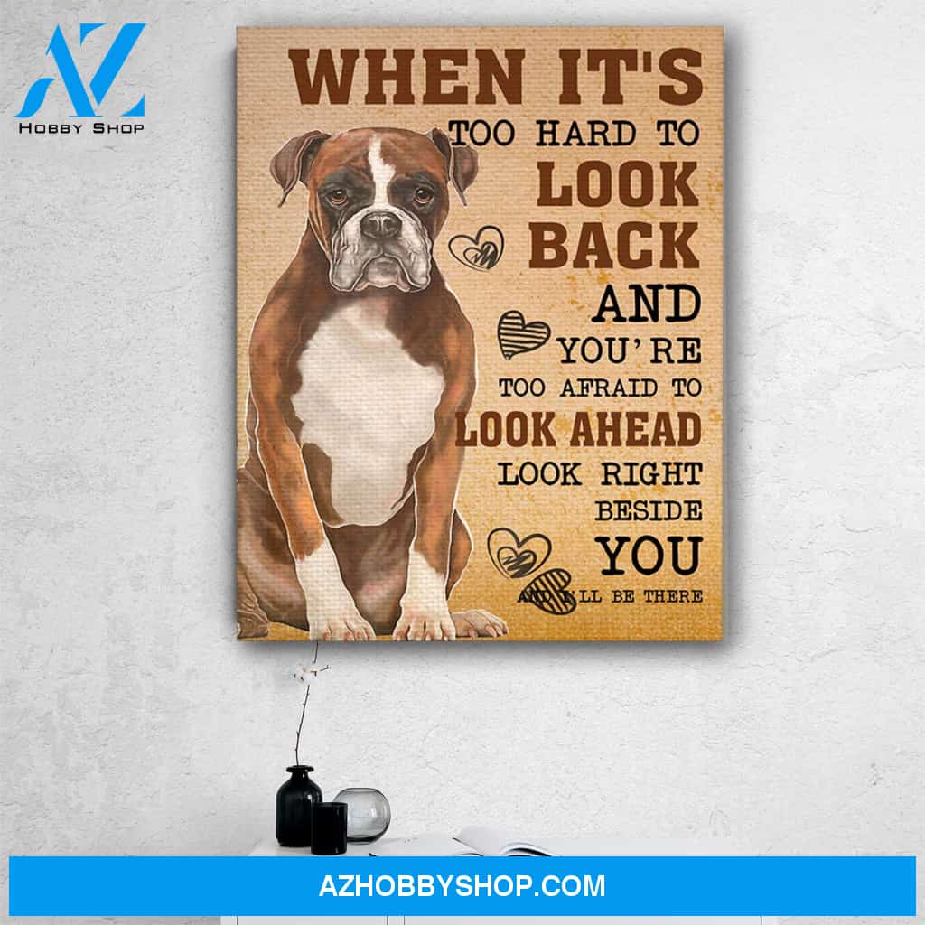 Boxer Dog Canvas Prints Wall Art - God Once Said Matte Canvas