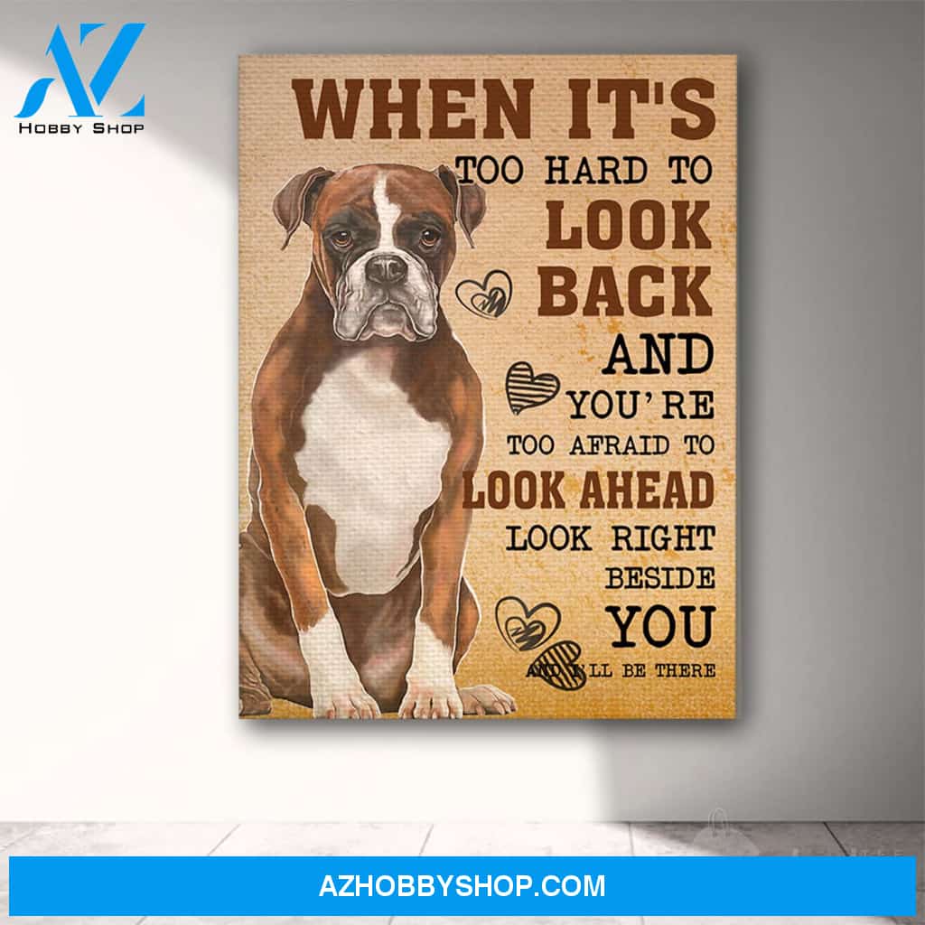 Boxer Dog Canvas Prints Wall Art - God Once Said Matte Canvas