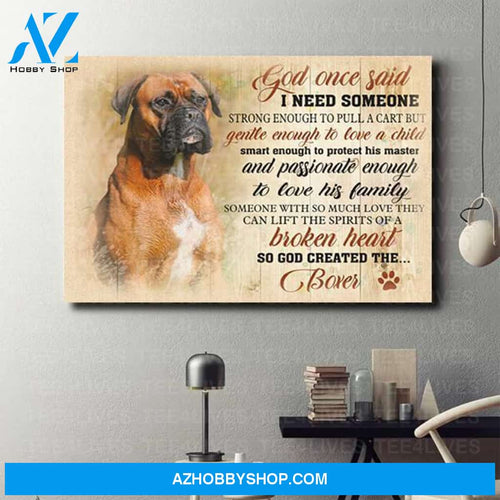 Boxer Dog Canvas Prints Wall Art - Matte Canvas