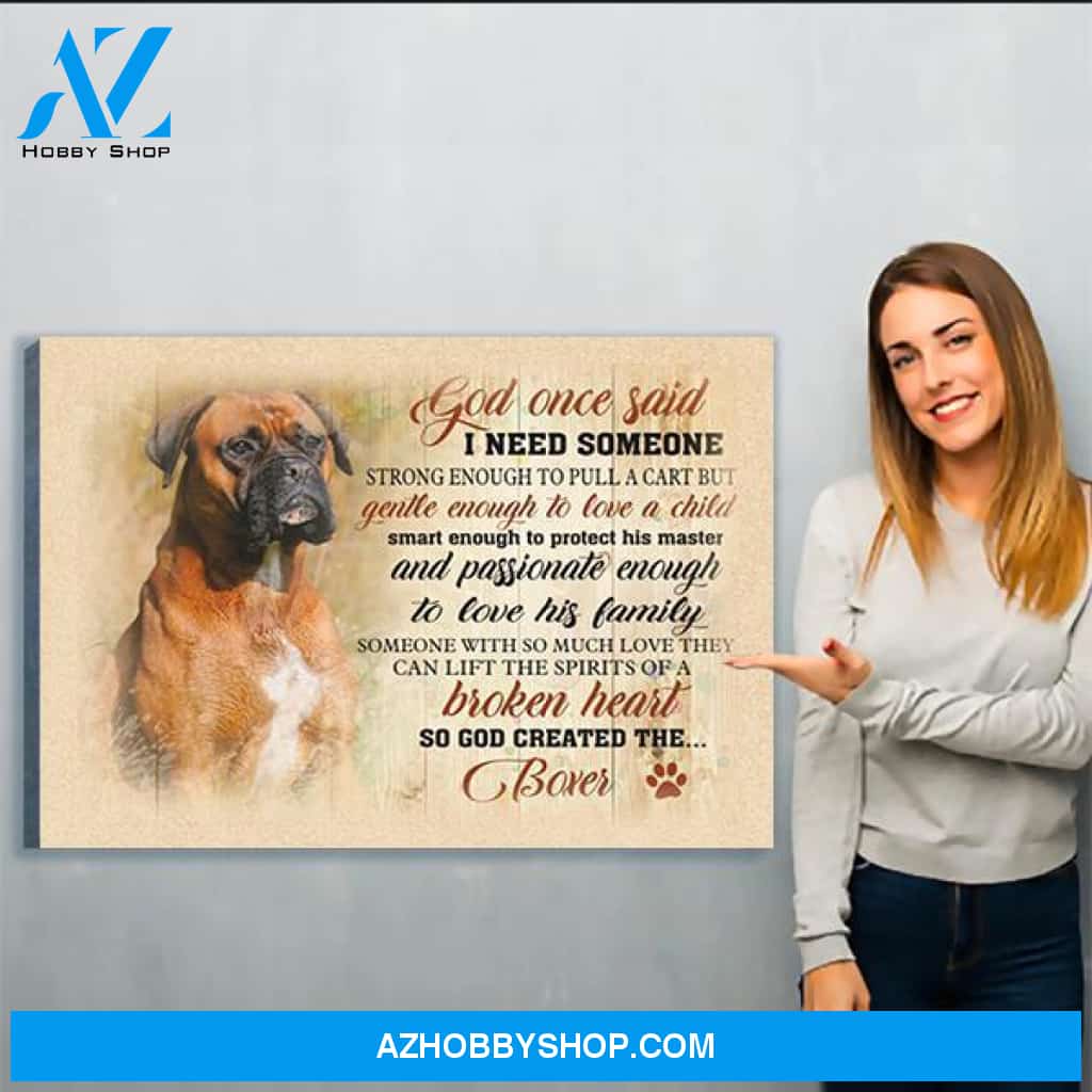 Boxer Dog Canvas Prints Wall Art - Matte Canvas