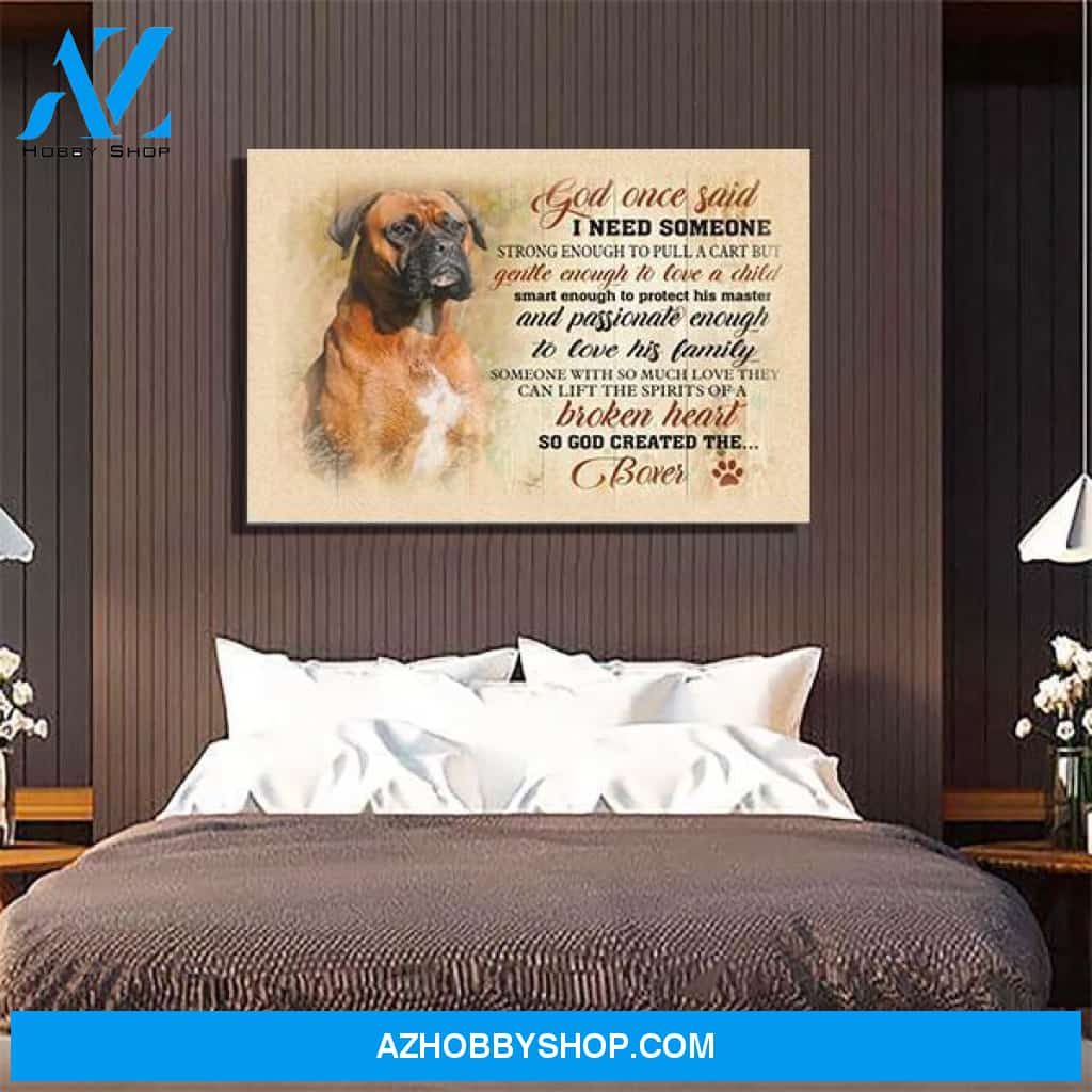 Boxer Dog Canvas Prints Wall Art - Matte Canvas