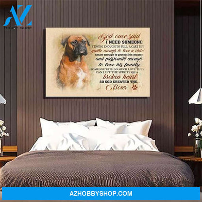 Boxer Dog Canvas Prints Wall Art - Matte Canvas