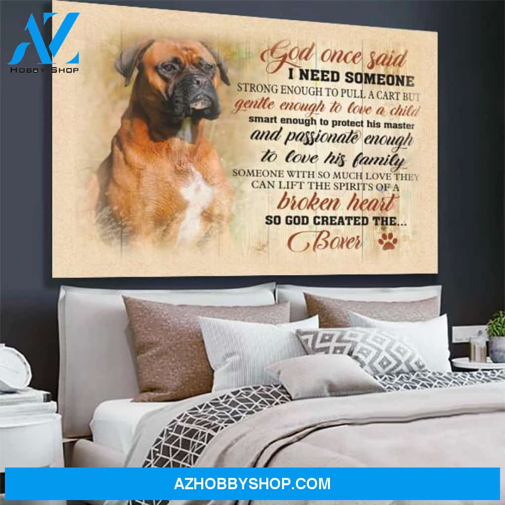 Boxer Dog Canvas Prints Wall Art - Matte Canvas