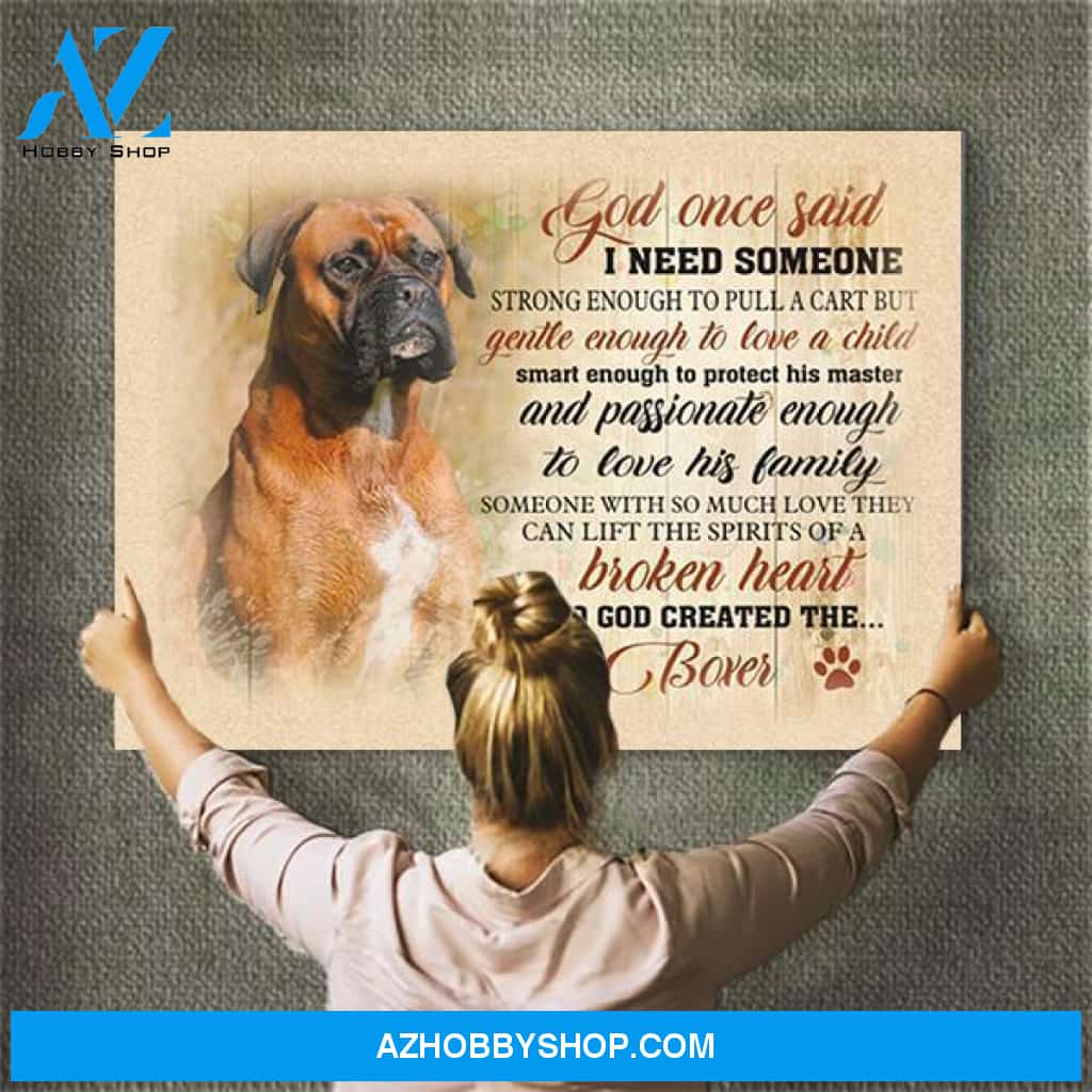 Boxer Dog Canvas Prints Wall Art - Matte Canvas