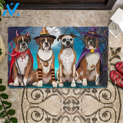 Boxer Halloweenn Funny Doormat Gift For Dog Lovers Birthday Gift Home Decor Warm House Gift Welcome Mat Halloween Decor