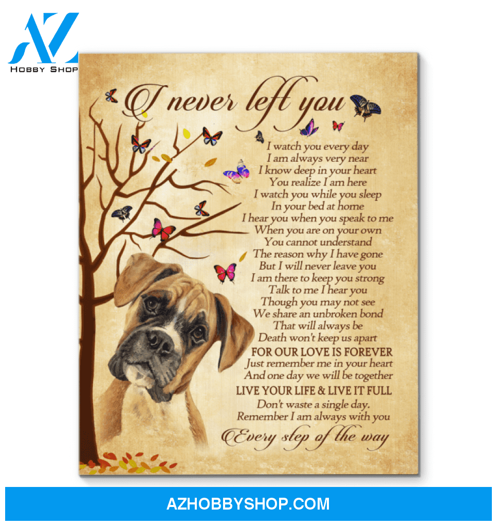 Boxer I Never Left You Canvas Wall Decor, Wall Decor Visual Art