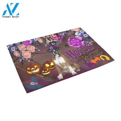 Boxer in Halloween Indoor And Outdoor Doormat Gift For Boxer Dog lovers Gift For Friend Family Home Decor Warm House Gift Welcome Mat