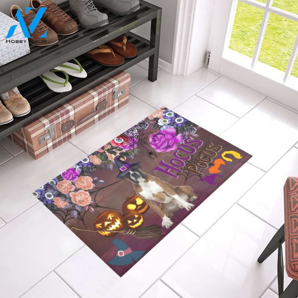Boxer In Halloween Hocus Pocus Doormat Indoor And Outdoor Mat Entrance Rug Sweet Home Decor Housewarming Gift Gift For Friend Family Stem Feminist