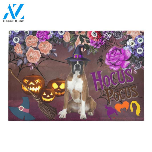 Boxer in Halloween Indoor And Outdoor Doormat Gift For Boxer Dog lovers Gift For Friend Family Home Decor Warm House Gift Welcome Mat