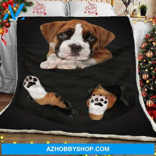 Boxer In Pocket - Boxer Dog Blanket Gift For Boxer Dog Lovers Friend 