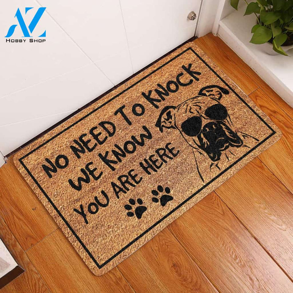 Boxer No Need To Knock Doormat | Welcome Mat | House Warming Gift