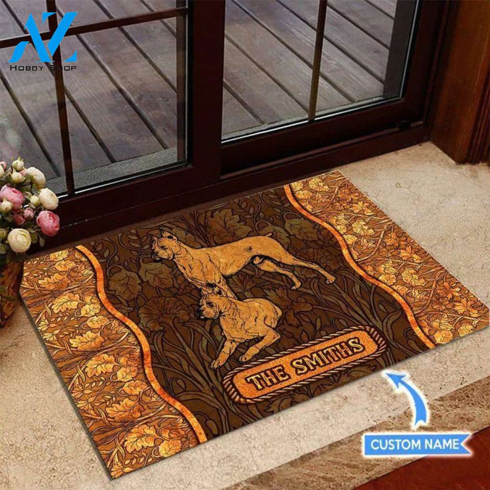 Boxer Unique Brown Custom Doormat | Welcome Mat | House Warming Gift