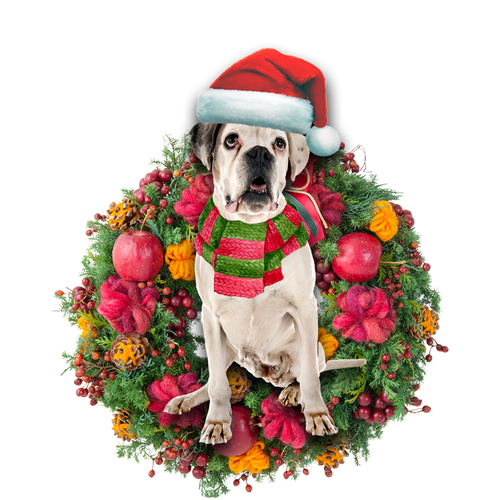 Godmerch- Ornament- Boxer Dog Christmas Ornament, Happy Christmas Ornament, Car Ornament