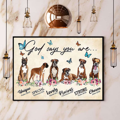 Boxers Butterfly God Says You Are Unique Special Lovely Paper Poster No Frame Matte Canvas Wall Decor
