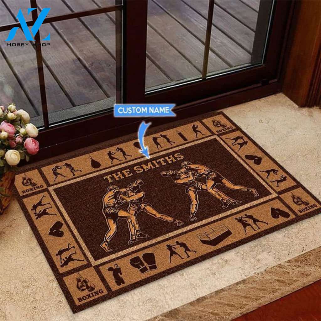 Boxing Basic Brown Custom Doormat