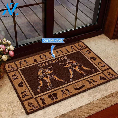 Boxing Basic Brown Custom Doormat | Welcome Mat | House Warming Gift