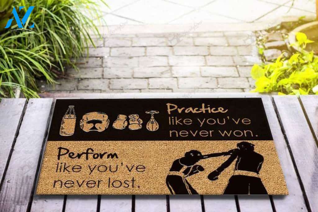 Boxing Practice like you've never won Doormat | Welcome Mat | House Warming Gift