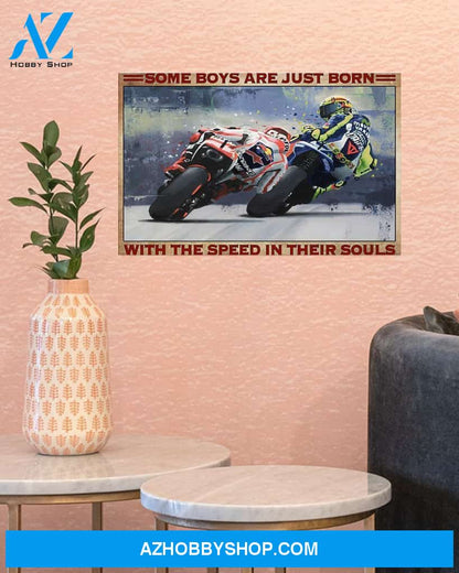 Boys Are Just Born With The Speed In Their Souls Canvas Wall Art, Wall Decor Visual Art