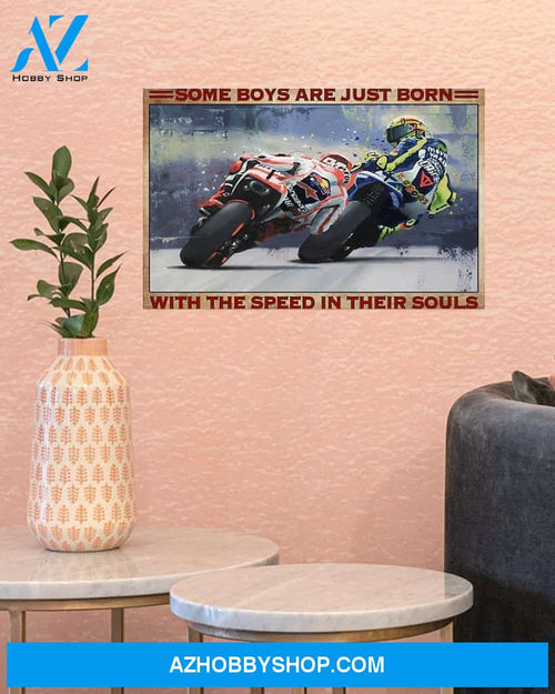 Boys Are Just Born With The Speed In Their Souls Canvas Wall Art, Wall Decor Visual Art