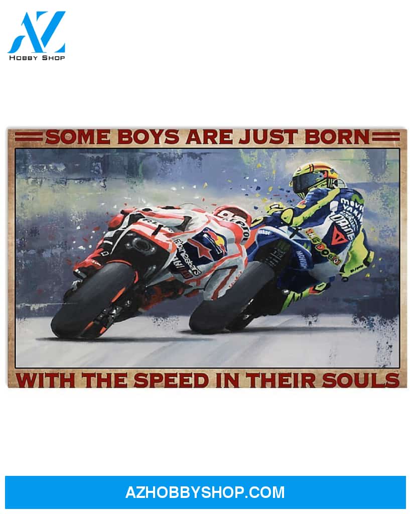 Boys Are Just Born With The Speed In Their Souls Canvas Wall Art, Wall Decor Visual Art