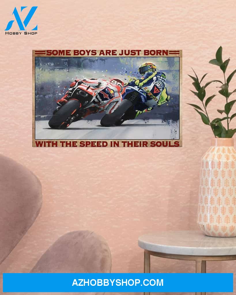 Boys Are Just Born With The Speed In Their Souls Canvas Wall Art, Wall Decor Visual Art