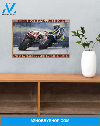 Boys Are Just Born With The Speed In Their Souls Canvas Wall Art, Wall Decor Visual Art