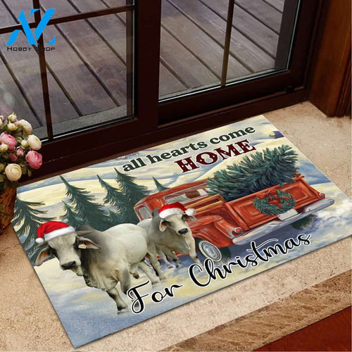 Brahman Cattle Easy Clean Welcome DoorMat | Felt And Rubber | DO3353