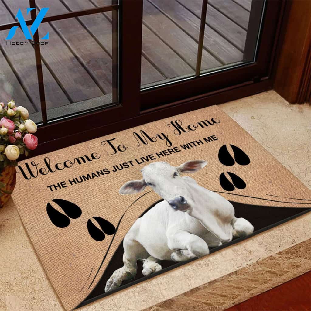 Brahman Just Live Here With Me Doormat Welcome Mat House Warming Gift Home Decor Funny Doormat Gift Idea